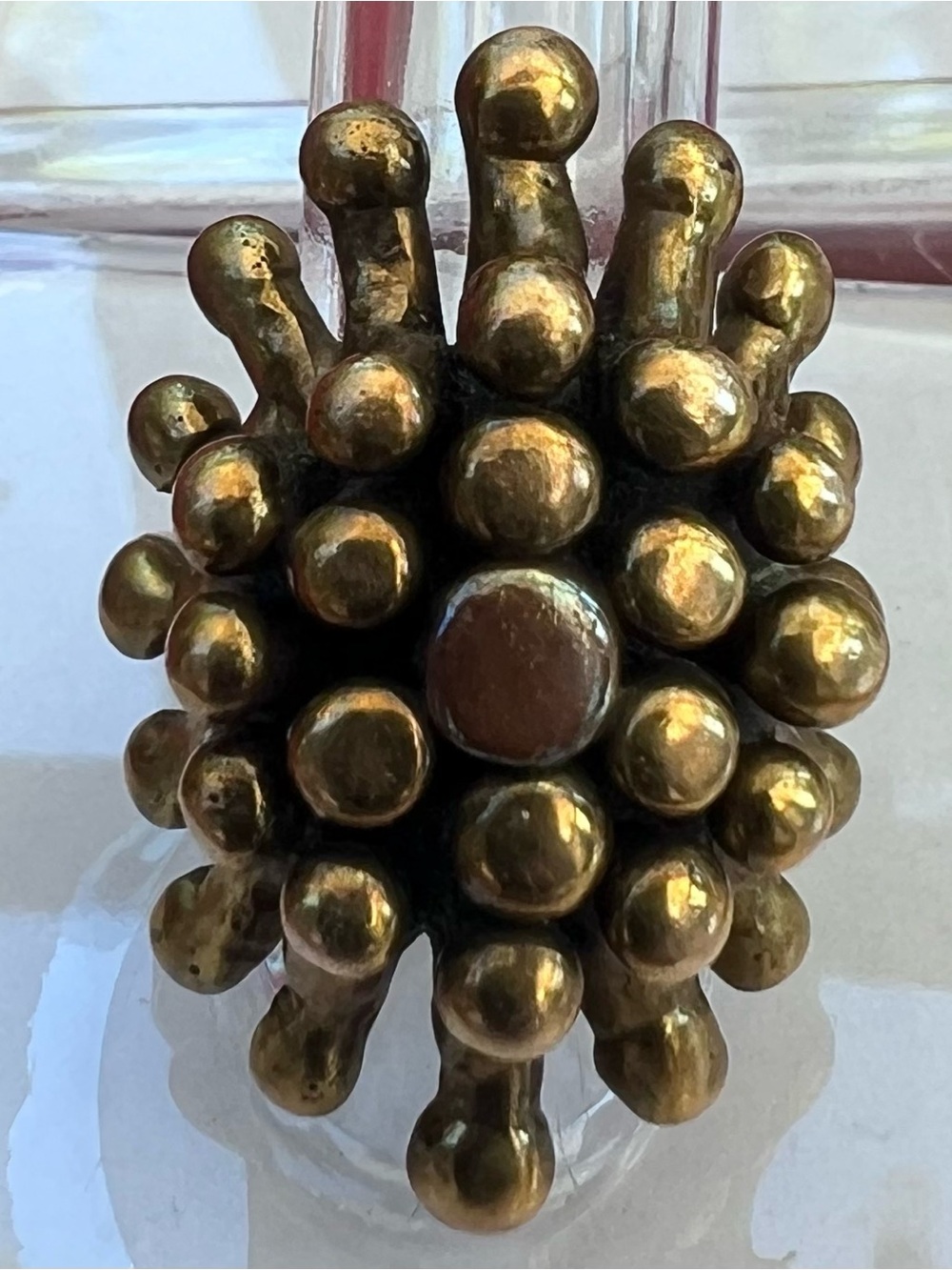 6 Jack Boyd vibe Spike artist studio art brass brutalist Sputnik statement Ring